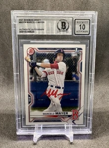 2021 Bowman Draft #BD174 Marcelo Mayer RC Red Sox Signed BGS 10 Auto! 628 - Picture 1 of 3