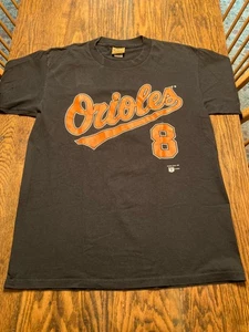 Vtg 1996 Cal Ripken Jr. Baltimore Orioles T-Shirt #8 NUTMEG USA Made Sz Large - Picture 1 of 10