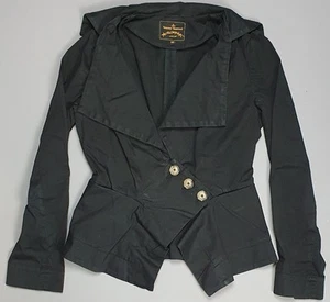 Vivienne Westwood Anglomania Blazer Size 40 / 8UK Black Stretch Suit Jacket - Picture 1 of 8