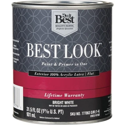 Best Look Ext Flt Bright Wht Paint HW35W0950-14 SIM Supply, Inc. Best Look - Image 1 of 2