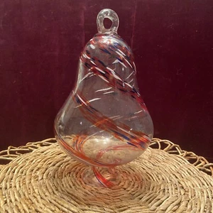 Vintage Hand Blown Open Bottom Glass Hanging Jar Murano- Like Style Great Shape! - Picture 1 of 14