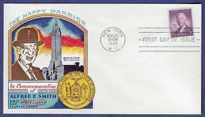 1945 FDC Alfred E. Smith issue #937 Fluegel cachet Unaddressed - Picture 1 of 2