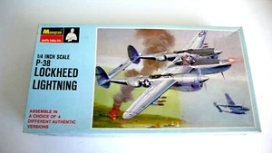 KIT MONOGRAM 1/48è P-38 LOCKHEED LIGHTNING BON ÉTAT 1966 SANS DÉCALS - Imagen 1 de 11