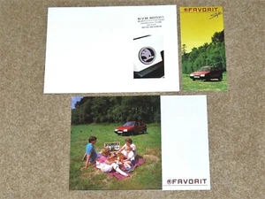 Folleto de ventas ŠKODA FAVORIT 1989 - 3 folletos - ¡Como nuevo! - Imagen 1 de 12