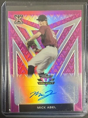2020 Leaf Valiant Mick Abel Pink Prismatic Auto RC 15/15 Twins - Image 1 of 2
