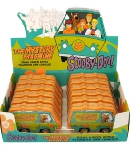 Scooby Doo Mystery Machine Sour Green Apple Candy Tins Retail.Display Box 12 Pcs - Picture 1 of 12