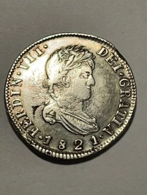 1821-Z RG Mexico 2 Reales/Zacatecas Silver/Rim Issues #11100 - Image 1 of 4