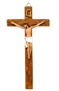 Jesus En La Cruz 7"x3.5" Crucifijo , Resin Wall Crucifix - Picture 1 of 1