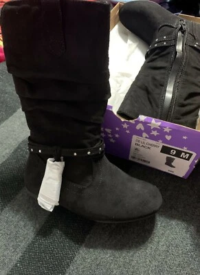 Botas Negras Okie Dokie Espuma con Memoria NUEVAS Talla 9M Foto 1 de 3