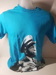 Akomplice Graphic Tee Unisex Blue Short Sleeve Size Small T-Shirt - Picture 1 of 8