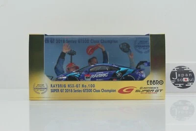 EBBRO 1/43 HONDA RAYBRIG NSX-GT SUPER GT GT500 2018 Champion No.100 日本 — 第 1/4 张图片