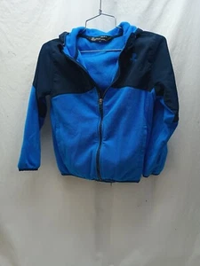 Under Armour Jacket YSM Blue Youth Kids Loose Full Zip Hoodie Two Tone - Picture 1 of 13