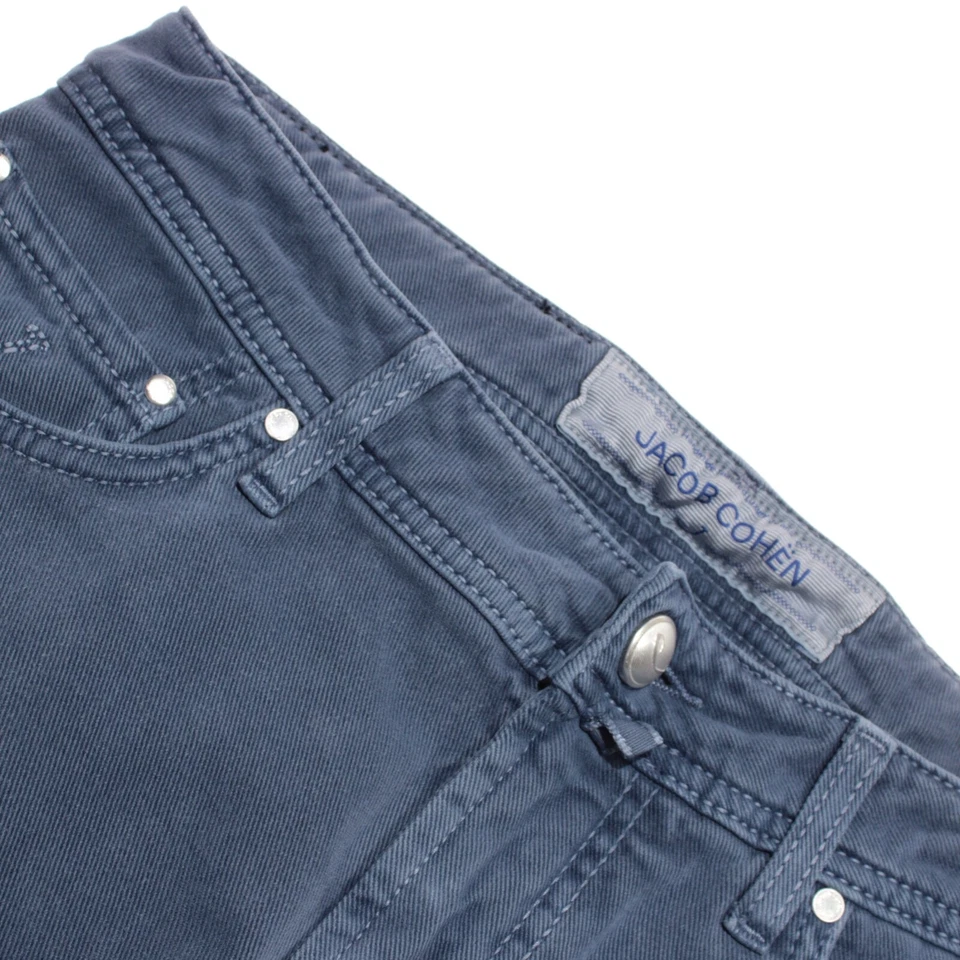 Jacob Cohen NWT 5 Pocket Jean Cut Pants Size 30 US Style 625 Blue Cotton Blend - Image 1 of 4