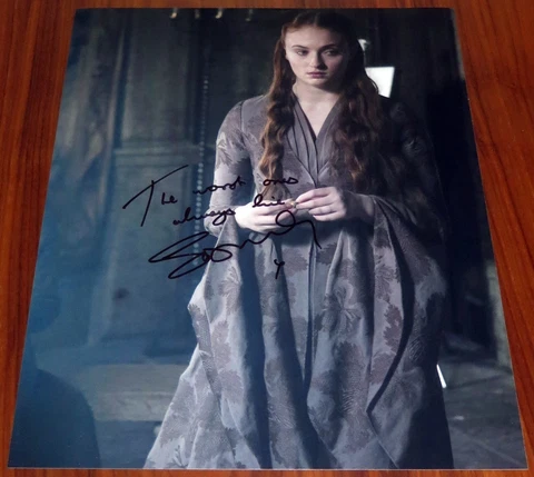 Sophie Turner Signed 11x14 Game of Thrones Sansa Stark w/Quote Exact Proof Cover