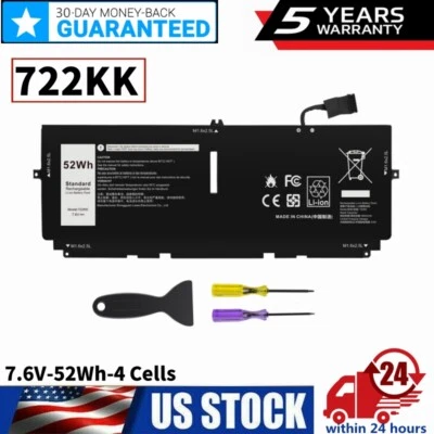 Batería para Dell XPS 13 9300 Series i5 FHD XPS 13 9310 2XXFW FP86V 722KK 52Wh Foto 1 de 4