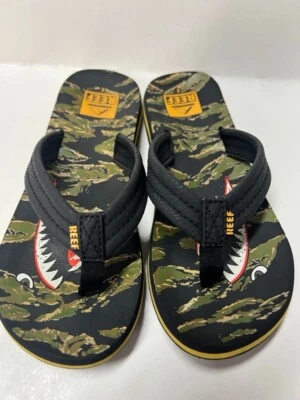 Sandalias chanclas Reef Kids Ahi Tiger Shark talla 2 Foto 1 de 4