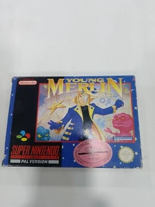 YOUNG MERLIN SNES PAL ESPAÑA COMPLETO - Imagen 1 de 3
