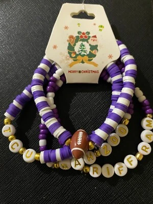 TCU Horned Frogs Mens 4-Piece Bracelet Set -Riff Ram Bah Zoo - Football Charm - Image 1 of 2