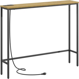 39 Inch Console Table with Power Outlet,Modern Narrow Long Sofa Table behind Cou - Picture 1 of 7