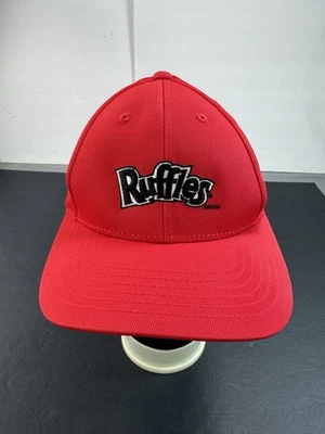 Chapéu ajustável marca Ruffles boné vermelho Sport-Tek elástico vermelho chips tamanho único RARO - Imagem 1 de 4
