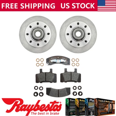 Front Brake Rotor and Hub & Metallic Brake Pads For 1992-1996 GMC C2500 Suburban - Image 1 of 4
