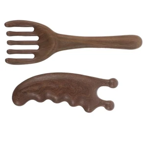 2 Pcs Sandelholz-Massage Kamm Massagekamm Breiter Zahnmassagekamm - Bild 1 von 12