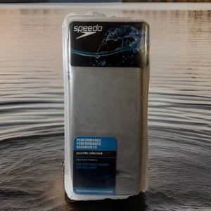 Speedo Performance Adult Silicone Long Hair Swim Cap One Size Silver NEW - Picture 1 of 8