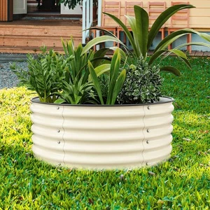 Verzinktes rundes Gartenhochbeet - 107 cm Durchmesser, 43 cm Höhe - Bild 1 von 5