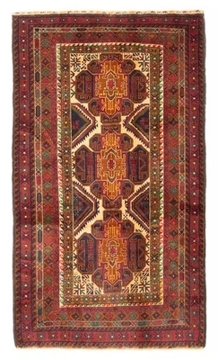 Alfombra oriental tradicional vintage anudada a mano de 3'6" x 6'8" alfombra de lana Foto 1 de 4