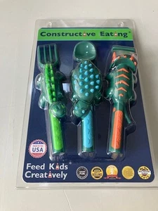 Constructive Eating dinosaur child / infant cutlery set- new in sealed packaging - Picture 1 of 2