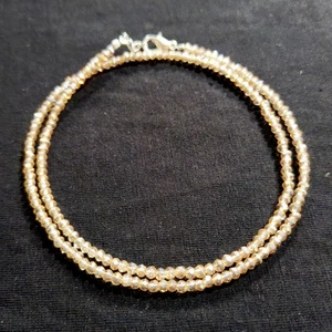 Yellow Diamond Beads, Faceted Diamond Beads, Rondelle Faceted Beads, Gemstone - Picture 1 of 3