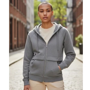 Adidas by Stella McCartney Gris Cremallera Completa Sudadera con Capucha Talla Pequeña Chaqueta Deportiva - Imagen 1 de 6