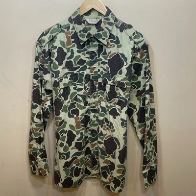 Camisa de botones de camuflaje de pato vintage de los 80s Walls XLT Extra grande Bolsillos de caza altos Foto 1 de 4