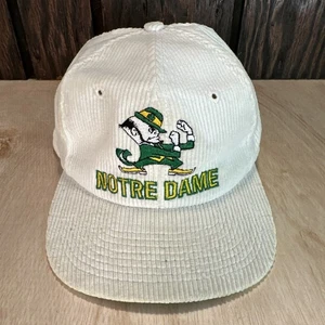 Notre Dame Cord Hut Vintage Snapback weiß Fighting Irish 80er Zwillinge Enterprise - Bild 1 von 14