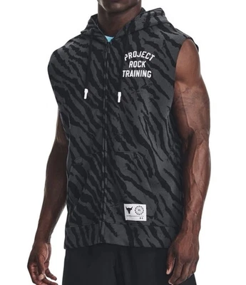 Under Armour Project Rock Rival polar sin mangas cremallera completa 1377444-001 talla XL Foto 1 de 4