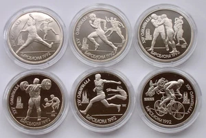 RUSSLAND 6X1 RUBEL - "OLYMPIADE BARCELONA" - 1991(PP)PROOF - Picture 1 of 1