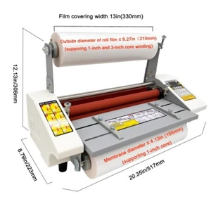 Laminadora de rollo frío caliente A3 110 V máquina de laminación térmica de cara simple/doble - Imagen 1 de 18
