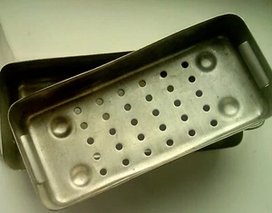 Vintage Soviet Russian medical Sterilizing box 1960s , syringe container - Picture 1 of 6