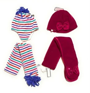 New Lot of 2 Gap Kids Girls Fleece Hat & Scarf Set Variety Color - Picture 1 of 3