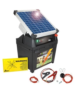 Weidezaungerät ecoPOWER 1000 - 12 Volt mit SOLAR - Elektrozaun Weidezaun Gerät