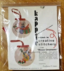 Ornamente Stickpackung Weihnachten Maus Kappie Originals Ltd #400 sehr süß! - Bild 1 von 6