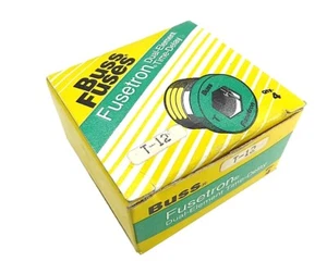 Bussmann T-12 Caja de 4 Fusetron Doble Elemento Tiempo Retraso 12A 125V NUEVO EN CAJA - Imagen 1 de 7