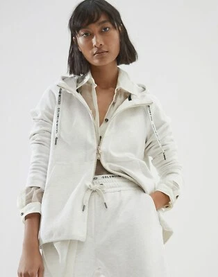 $1910 Brunello Cucinelli Women White Hoodie Sweatshirt Sweater Cardigan Size S — 第 1/4 张图片