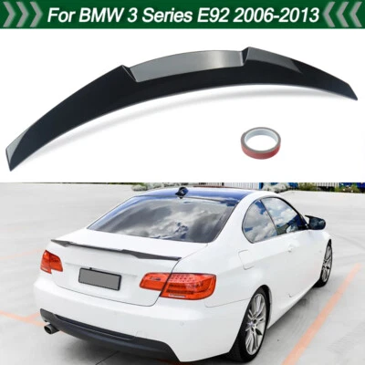 For BMW E92 335i Coupe 2006-2013 Gloss Black Highkick M4 Trunk Spoiler Wing Lip Foto 1 de 4
