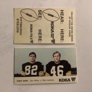 John Hilton / Chet Anderson RC Tight Ends 1968 KDKA Pittsburgh Steelers - Bild 1 von 1