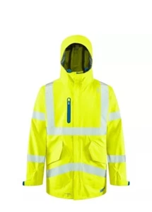 Leo Marisco high visibility ISO 20471:3 performance waterproof breathable coat L - Picture 1 of 6