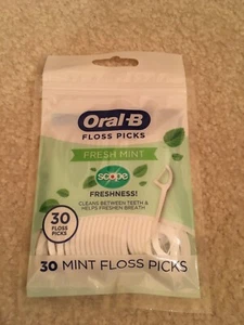 BRAND NEW SEALED Oral-B Fresh Mint + Scope Floss Picks 30 ct. (Mint) - Picture 1 of 2