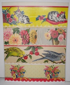 Sweet 1940s/50s RARE VTG 8"x10" Authentic Shelf Paper Sampler Board *You Choose* - Picture 1 of 20