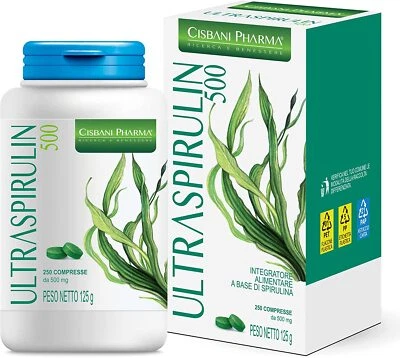 ALGA SPIRULINA, 250 compresse fonte di energia, resistenza e sistema immunitario