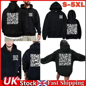 Fu QR Code Hoodie,F*ck You QR Code Hoodie, QR Scan Code Joke Funny Hoodie S-5XL - Picture 1 of 15